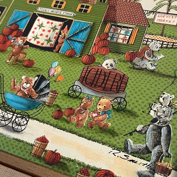 Signed R. Smith teddy bear cider farm - Picture 4 of 6